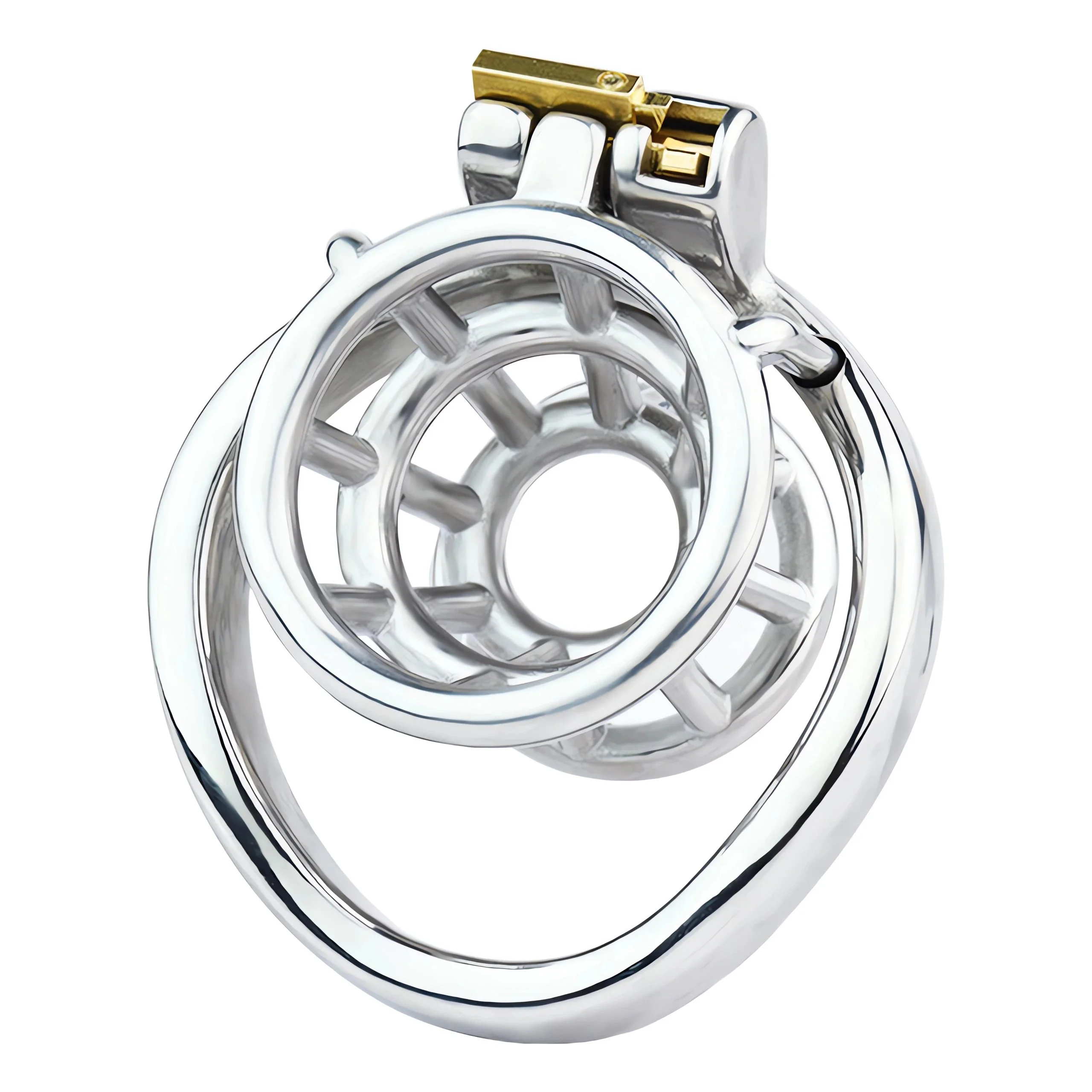 Male Cock Cage Chastity Device Novelty Sissy Inverted Chastity Cage CBT Game Stainless Steel Negative Ring