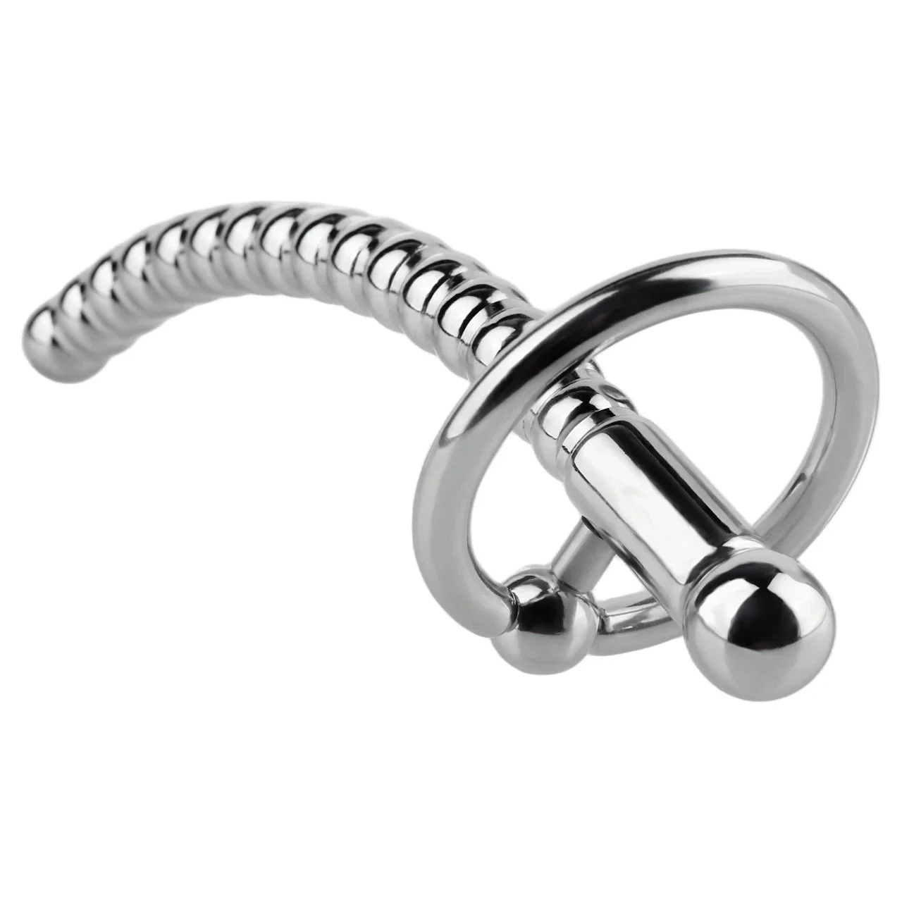 FRRK-254 Male Cock Ring + Penis Ring Design Double Stimulation for Intensified Sensation Metal Penis Restraint Device