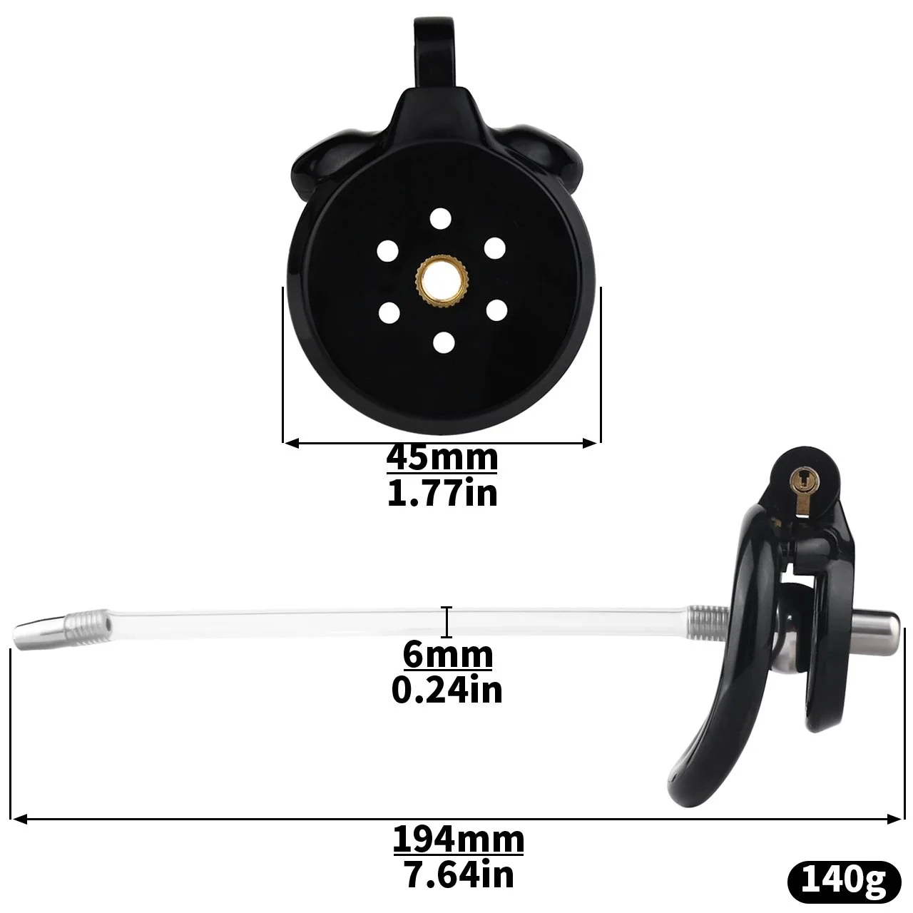 Male Penis Chastity Cage with Built-in Silicone Catheter Male Chastity Cage Four Colors and Four Sizes to Choose From
