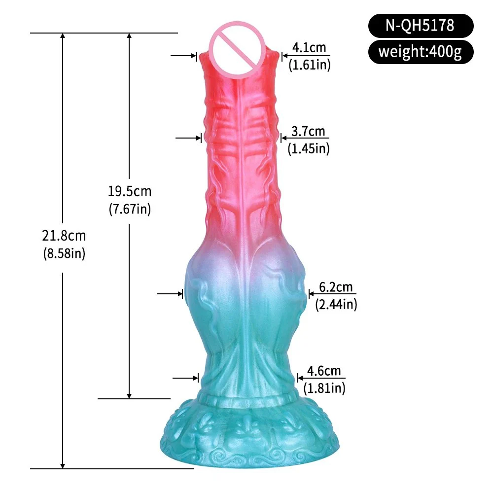 Fantasy Sex Toys with Big Knot Huge Dildo Silicone Monster Dildo with Strong Suction Cup Anal Adult Toys for Women Men