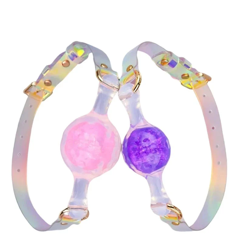 Crystal Mouth Gag with 2 Sizes and Color Options, Adult Sex Toy for Men and Women