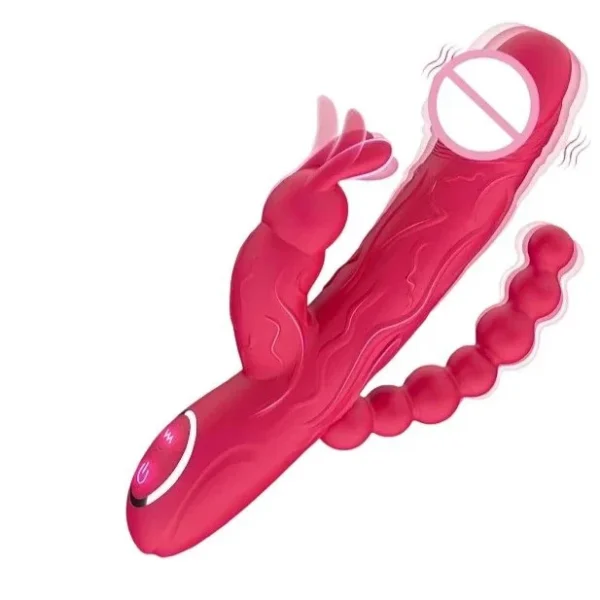Rabbit G-Spot Dildo Vibrator for Women-10 Vibration Modes Clitoral Vaginal Stimulation Silicone Nipple Stimulator USB